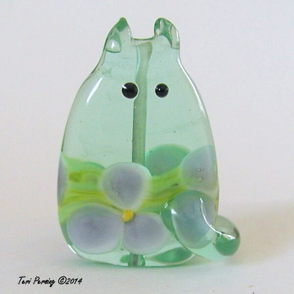 Cat Bead Handmade Lampwork Focal - Rashida FatCat