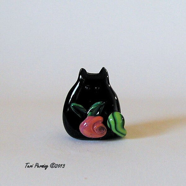 Kitten Bead Handmade Lampwork by teribeads -  Dara Itty Bitty FatCat