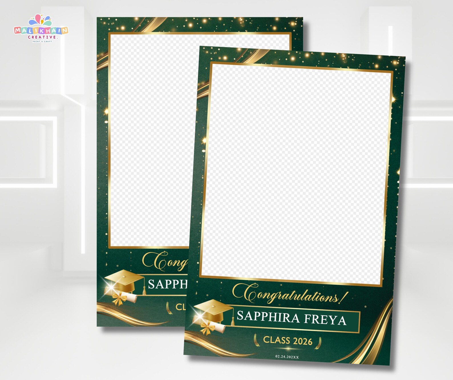 Booth Editable Graduation Photo Booth Template Editable in Canva and PSD – Graduation ...