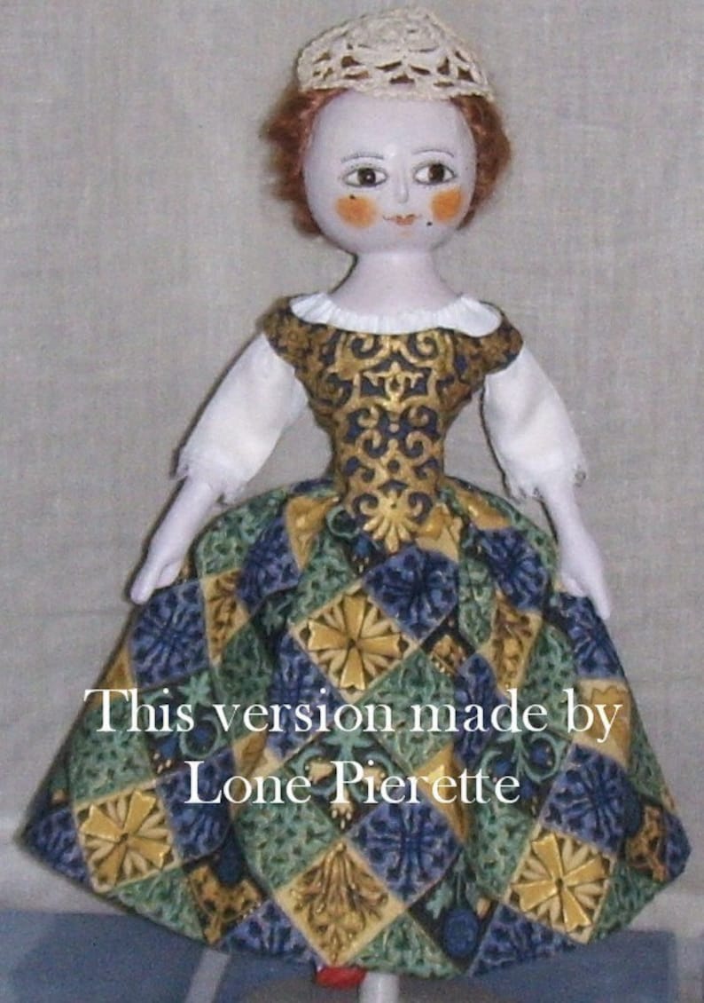 Queen Anne Style Witch Cloth Doll PDF Pattern image 4