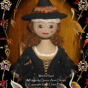 Queen Anne Style Witch Cloth Doll PDF Pattern image 1