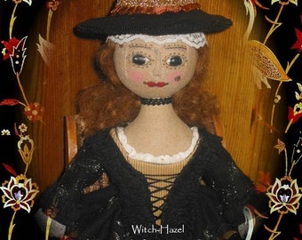 Queen Anne Style Witch Cloth Doll PDF Pattern