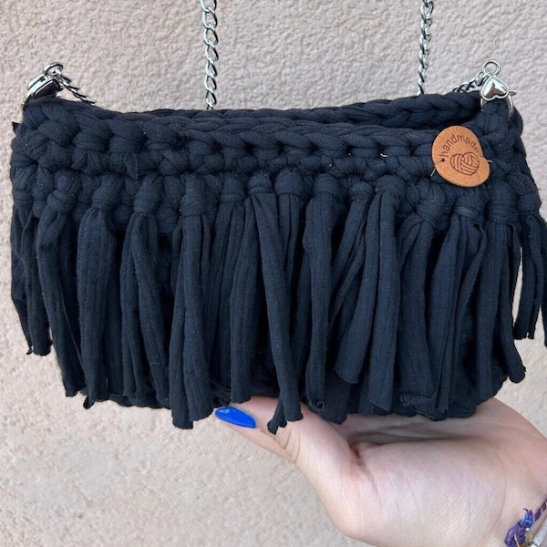 borsetta in miniatura frangia bag