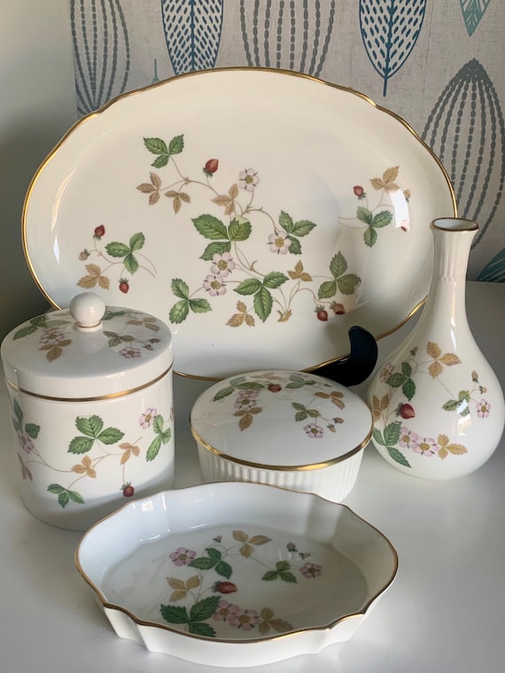 Wedgwood Wild Strawberry Dressing Table Set. - Etsy