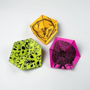 Tri-hexaflexagon Foldable Paper Toy, Paper Fidget Toy, Printable