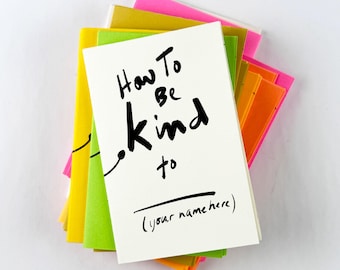 How to Be Kind Zine, Digital download, Single-page booklet