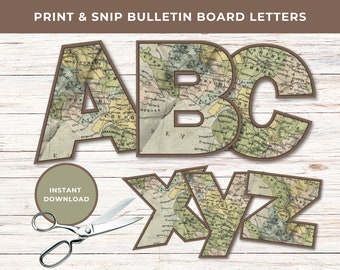 Bulletin Board Letters, Adventure Theme, Explore Theme for Classroom Decor, History Classroom Decor