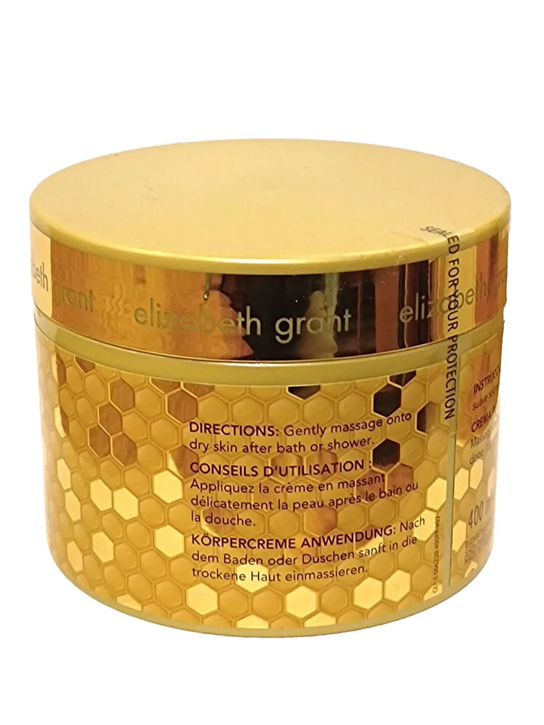 Elizabeth Grant, Imperial Honey Body Cream 400ml Etsy Australia