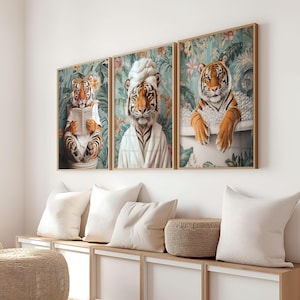 Lot De 2 Posters Humour Salle De Bain - Raton Laveur Et âne, 21x30 Cm, Toile Résistante, Sans Cadre - 6