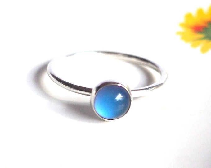 Mini Mood Ring in Sterling Silver