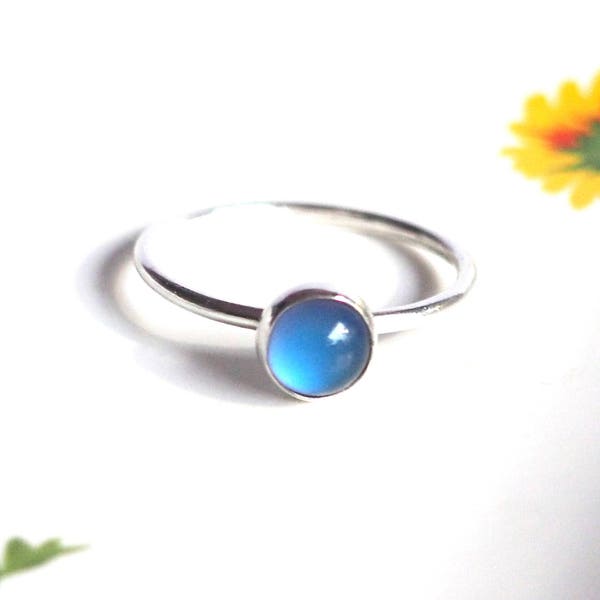 Mini Mood Ring in Sterling Silver