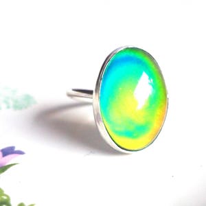 Mood Ring in Sterling Silver, Color Changing Ring image 4