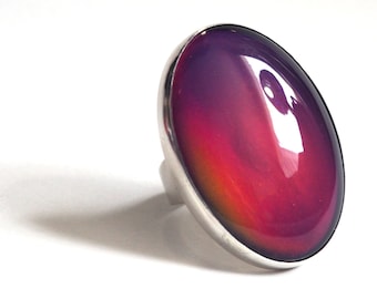 Extra Large Mood Ring in Sterling Silver