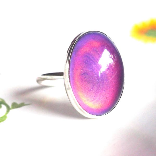 Stemmingsring in sterlingzilver, kleur veranderende ring