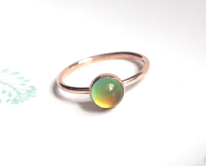 Small Mood Ring in Rose Gold image 5