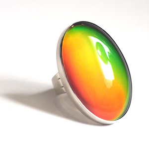 Extra Large Mood Ring in Sterling Silver image 3