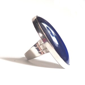 Extra Large Mood Ring in Sterling Silver image 8