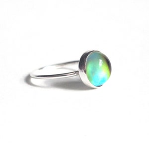 Mood Ring Medium in Sterling Silver with Color Meaning Chart image 5