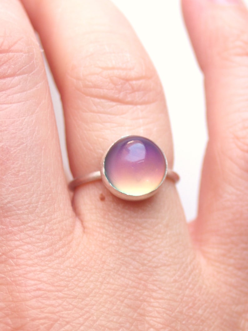 Mood Ring Medium in Sterling Silver with Color Meaning Chart image 9