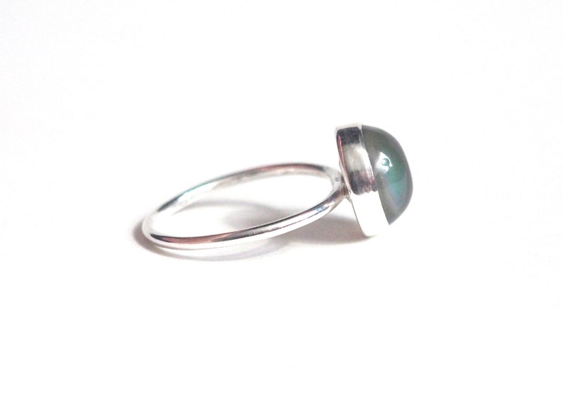 Mood Ring Medium in Sterling Silver with Color Meaning Chart image 6