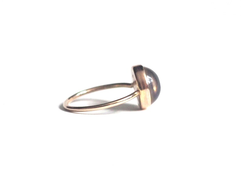 Mood Ring, 14kt Gold, Color Changing Stone image 6