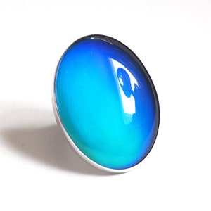 Extra Large Mood Ring in Sterling Silver image 4