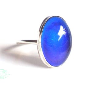 Mood Ring in Sterling Silver, Color Changing Ring image 5