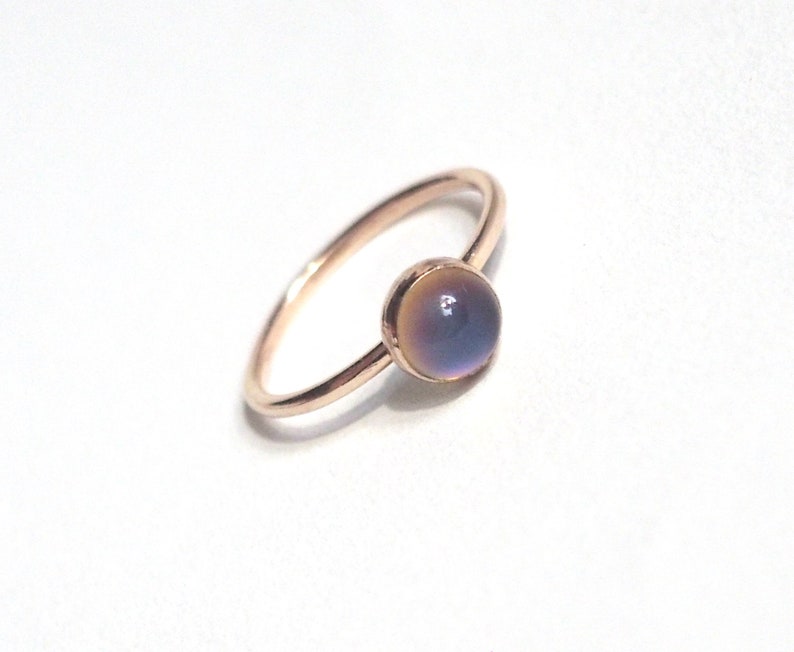 Small Mood Ring in Rose Gold image 7