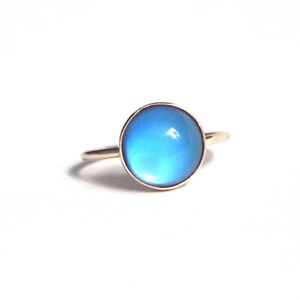 Mood Ring, 14kt Gold, Color Changing Stone image 2