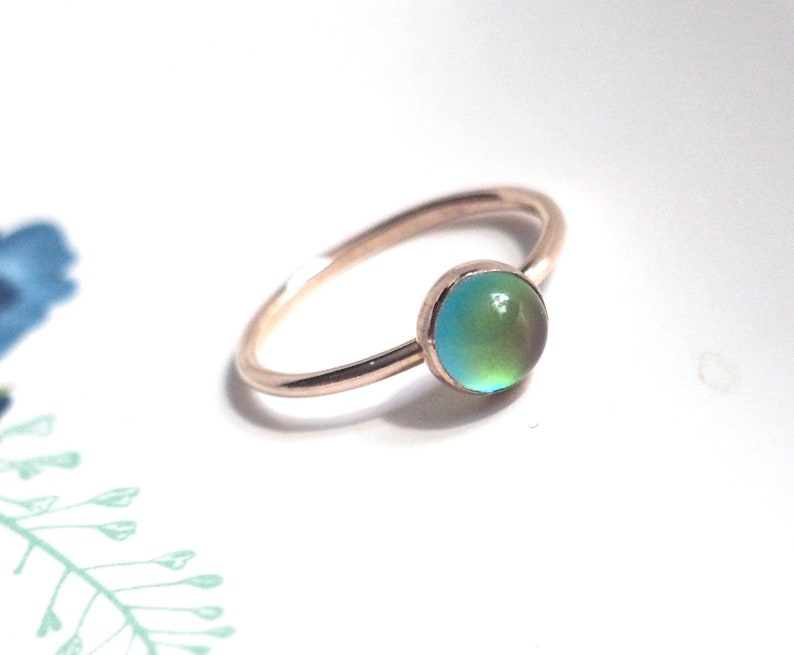 Small Mood Ring in Rose Gold image 4