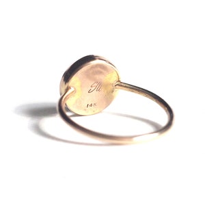 Mood Ring, 14kt Gold, Color Changing Stone image 8