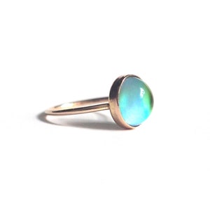 Mood Ring, 14kt Gold, Color Changing Stone image 4