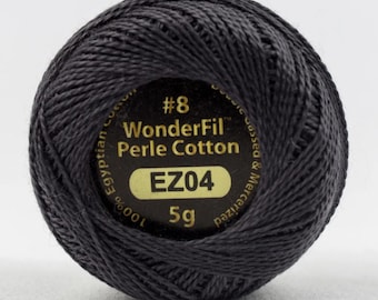 Wonderfil Eleganza, 8wt, 5-Gram, Solid Perle Cotton Ball, 42yd, Manatee Color 4