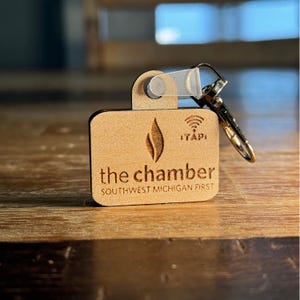 Customizable Logo NFC Keychain (Professional Style) Add Your Brand Logo & Website | Tap To Connect Logo Smart Keychains