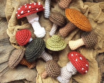 CROCHET PATTERN Mushrooms Pattern Set Digital Download