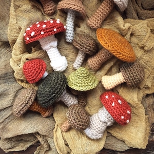 CROCHET PATTERN Mushrooms Pattern Set Digital Download image 1