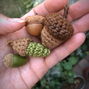 CROCHET PATTERN Acorns and Oak Leaves Pattern Set Digital Download Autumn Collection image 3