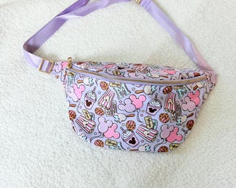 Magical Mouse Snacks XL Jumbo and Kids Size Bum Bag Belt Bag Fanny Pack Womens | Snack Mouse Friends | Mama Matching | Happy Place
