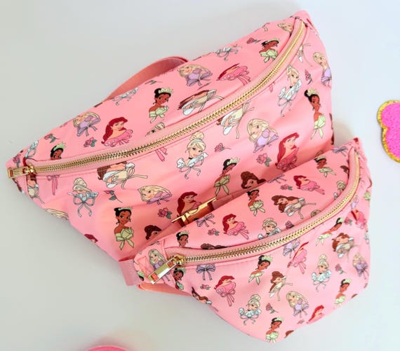 Magical Princess Jumbo Fanny Pack Kids Fanny Pack | Mama matching | Kids Fanny Pack | Bum Bag Belt Bag Womens | Girly Princess | Theme