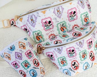 Signature Characters XL and Kids Size Bum Bag Belt Bag Fanny Pack Womens | Coquette Mouse Friends | Mama Matching