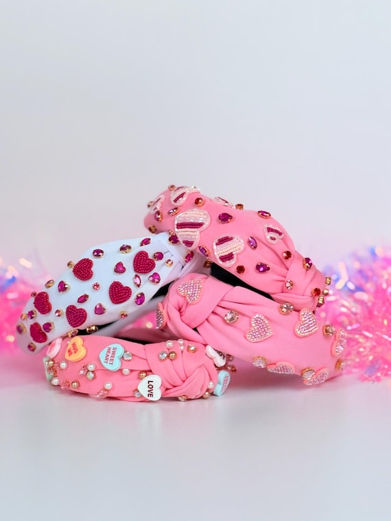 in stock! ?~ more are available  soon! -Crystal Embellished Pink Headband Football Embellished Headbands $10 3 Pink Available 0 Maroon  main image 4