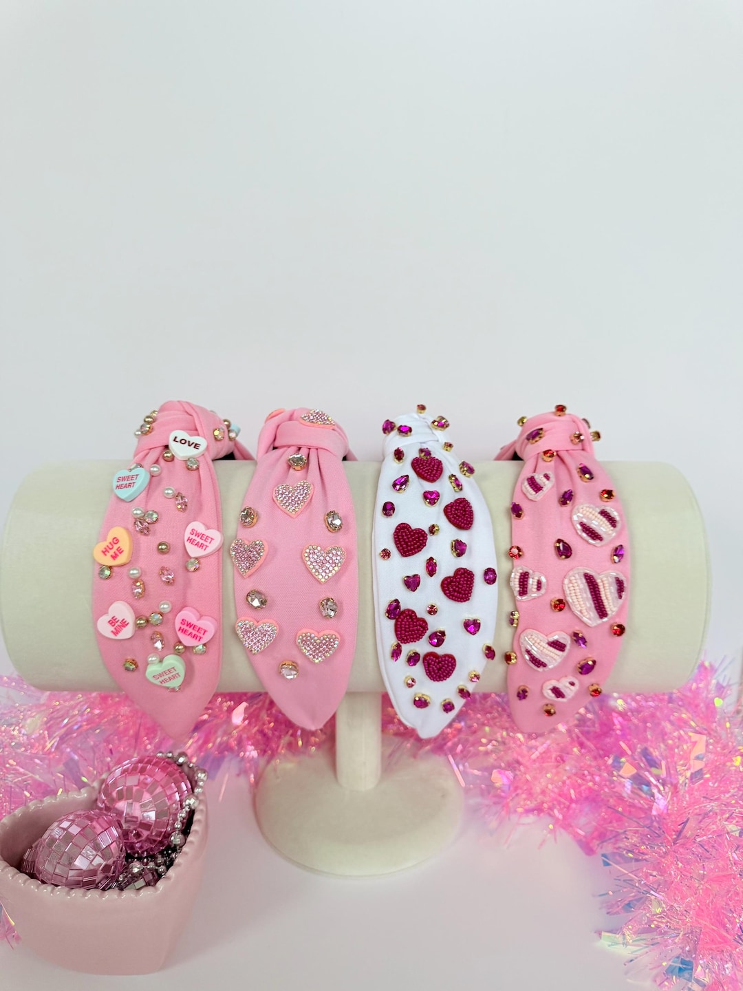 in stock! ?~ more are available  soon! -Crystal Embellished Pink Headband Football Embellished Headbands $10 3 Pink Available 0 Maroon  main image 3