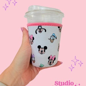 Magical Friends Drink Sleeve | Character Iced coffee sleeve | Iced Drink Coozie | Happiest Place Friends