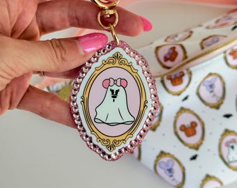 Magischer Halloween Taschenanhänger Glitter Strass - Glücklichster Ort Taschenanhänger - Glitzer Schlüsselanhänger - Zubehör - Stilvoller Schlüsselbund