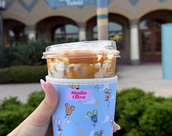 Toys Drink Sleeve - Magical Balloons Coffee Sleeve - Character Iced coffee sleeve - Iced Drink - cup sleeve