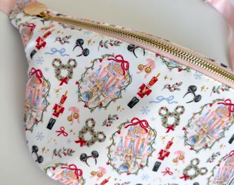 Fairytale Christmas XL Belt Bag- Christmas Holiday Belt Bag - Magical Characters