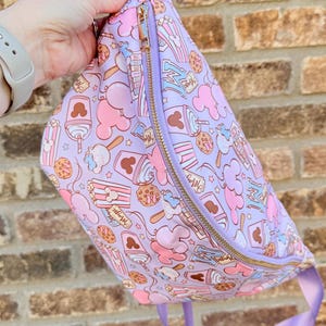 Magical Mouse Snacks Jumbo Bum Bag Belt Bag Fanny Pack Womens | Snack Mouse Friends | Snacks Bum Bag | Cartoon Happy Place