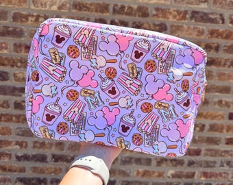 Magical Mouse Snacks XL Zipper Pouch - Cosmetics Bag - Snacks Bag - EARS Bag - Happiest Place Snacks