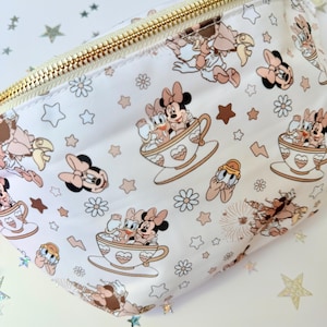 Magical Besties Jumbo Fanny Pack Belt Bag - Theme Park Inspired - Neutral Adult Belt Bag - Teacups Bag - Happy Place Mouse Ears