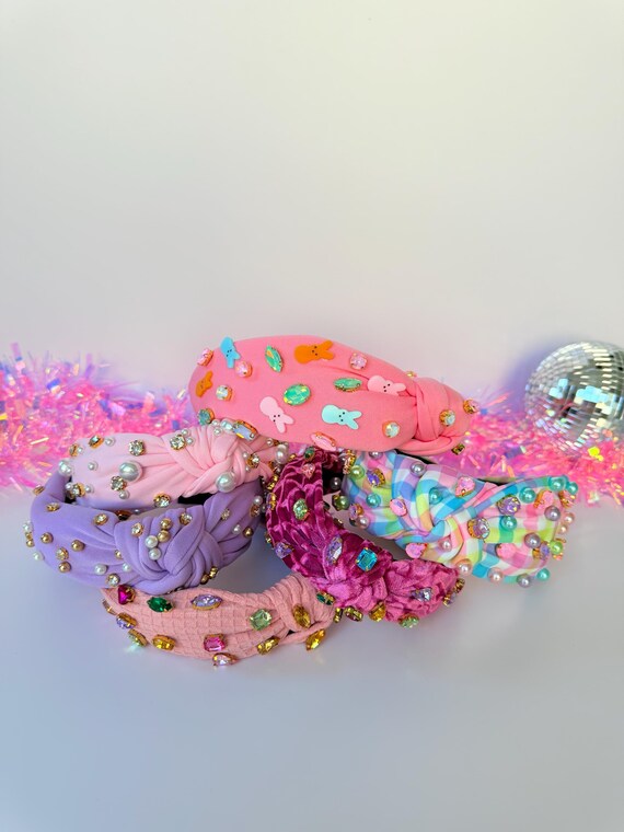 Spring Embellished Headband - Girly Springtime Headband  display picture 1